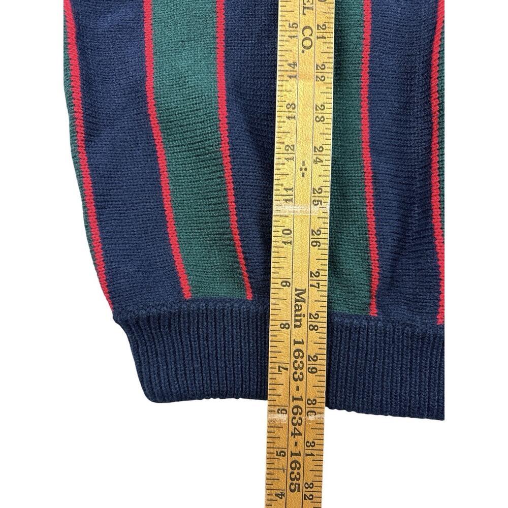 Vtg 80’s 90’s Sweater Men's Multicolored Striped Classic Crewneck Pullover 3XL - Picture 10 of 10